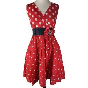 ​Disney Parks Authentic Women's Minnie Mouse Polka Dot Red Dress, XL